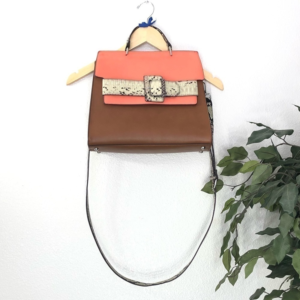 NWT Christian Lacroix Snake Skin Satchel